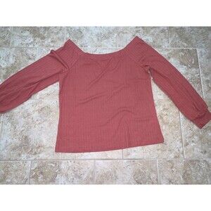 NINE WEST WOMENS OFF SHOULDER TOP SIZE XL SHABBY ROSE NWT